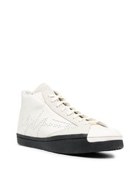 weiße hohe Sneakers aus Leder von Yohji Yamamoto
