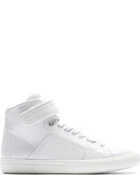 weiße hohe Sneakers aus Leder von Pierre Hardy