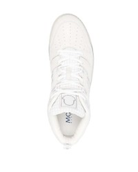 weiße hohe Sneakers aus Leder von Moncler