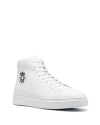 weiße hohe Sneakers aus Leder von Philipp Plein