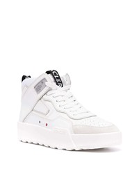 weiße hohe Sneakers aus Leder von Moncler