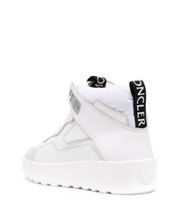 weiße hohe Sneakers aus Leder von Moncler