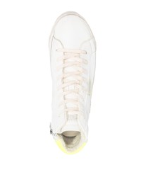 weiße hohe Sneakers aus Leder von Philippe Model Paris