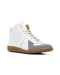 weiße hohe Sneakers aus Leder von Maison Margiela