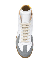 weiße hohe Sneakers aus Leder von Maison Margiela