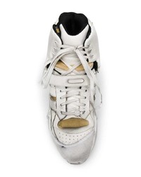 weiße hohe Sneakers aus Leder von Maison Margiela