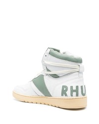 weiße hohe Sneakers aus Leder von Rhude