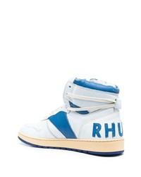 weiße hohe Sneakers aus Leder von Rhude