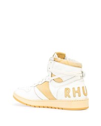 weiße hohe Sneakers aus Leder von Rhude