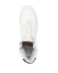 weiße hohe Sneakers aus Leder von Rhude