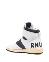 weiße hohe Sneakers aus Leder von Rhude