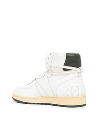 weiße hohe Sneakers aus Leder von Rhude