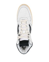 weiße hohe Sneakers aus Leder von Rhude