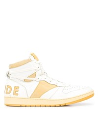 weiße hohe Sneakers aus Leder von Rhude