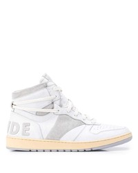 weiße hohe Sneakers aus Leder von Rhude