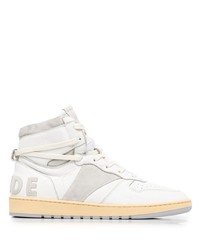 weiße hohe Sneakers aus Leder von Rhude