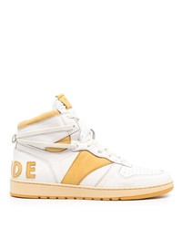 weiße hohe Sneakers aus Leder von Rhude