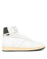 weiße hohe Sneakers aus Leder von Rhude