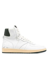 weiße hohe Sneakers aus Leder von Rhude