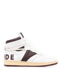 weiße hohe Sneakers aus Leder von Rhude