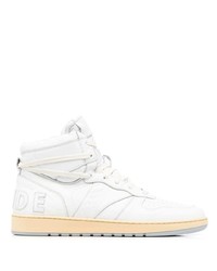 weiße hohe Sneakers aus Leder von Rhude