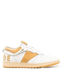 weiße hohe Sneakers aus Leder von Rhude