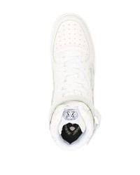 weiße hohe Sneakers aus Leder von Enterprise Japan