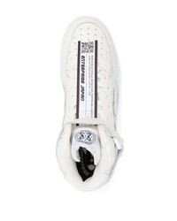 weiße hohe Sneakers aus Leder von Enterprise Japan