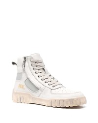 weiße hohe Sneakers aus Leder von Diesel