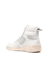 weiße hohe Sneakers aus Leder von Diesel