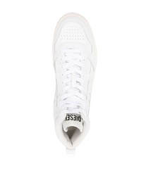 weiße hohe Sneakers aus Leder von Diesel