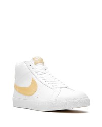 weiße hohe Sneakers aus Leder von Nike