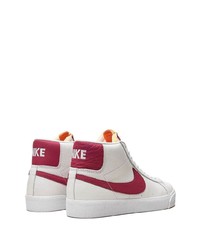 weiße hohe Sneakers aus Leder von Nike