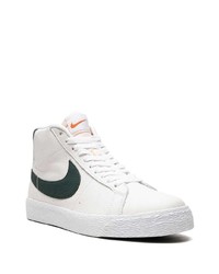 weiße hohe Sneakers aus Leder von Nike