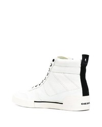 weiße hohe Sneakers aus Leder von Diesel