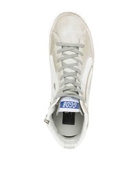 weiße hohe Sneakers aus Leder von Golden Goose