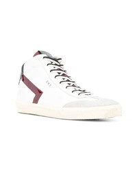 weiße hohe Sneakers aus Leder von Leather Crown