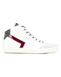 weiße hohe Sneakers aus Leder von Leather Crown