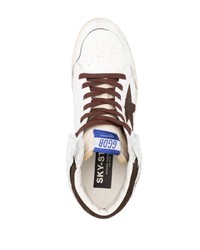 weiße hohe Sneakers aus Leder von Golden Goose