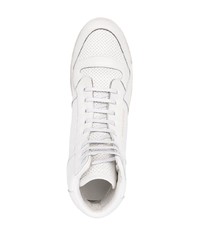 weiße hohe Sneakers aus Leder von Saint Laurent