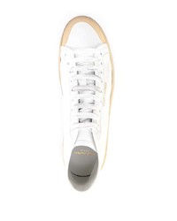 weiße hohe Sneakers aus Leder von Saint Laurent