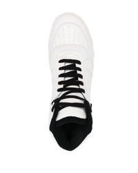 weiße hohe Sneakers aus Leder von Saint Laurent