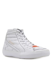 weiße hohe Sneakers aus Leder von Golden Goose