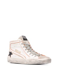 weiße hohe Sneakers aus Leder von Golden Goose