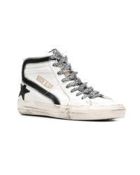 weiße hohe Sneakers aus Leder von Golden Goose Deluxe Brand