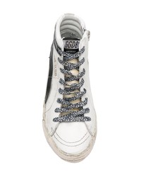 weiße hohe Sneakers aus Leder von Golden Goose Deluxe Brand