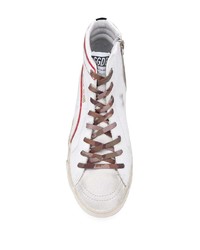 weiße hohe Sneakers aus Leder von Golden Goose