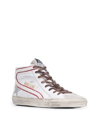 weiße hohe Sneakers aus Leder von Golden Goose