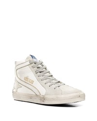 weiße hohe Sneakers aus Leder von Golden Goose