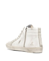 weiße hohe Sneakers aus Leder von Golden Goose